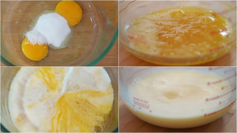 Trộn hỗn hợp trứng