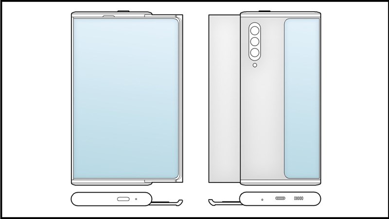 Cơ chế cuộn của Galaxy Z Slide khá giống với OPPO X 2021 với màn hình mở rộng ở cạnh bên
