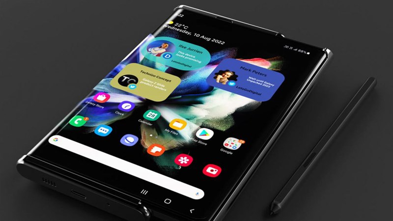 Samsung Galaxy Z Slide ấn tượng với màn hình cuộn hứa hẹn mang đến một trải nghiệm sử dụng mới lạ hơn cho người dùng