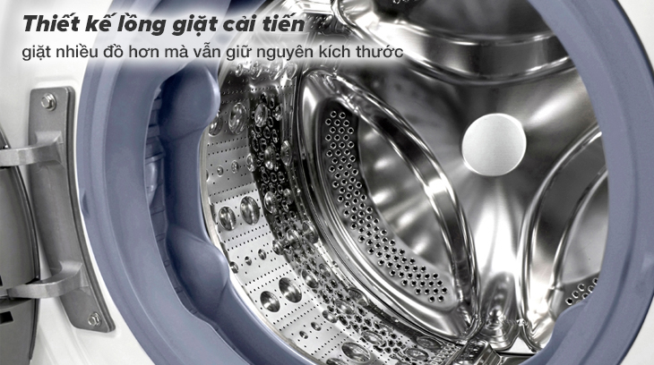 Phần lồng giặt có diện tích và sức chứa lớn hơn so với những sản phẩm cùng kích thước
