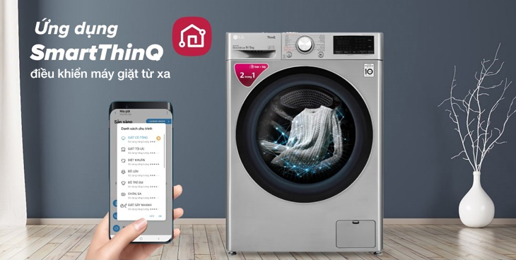 Điều khiển máy giặt từ xa với ứng dụng SmartThinQ™