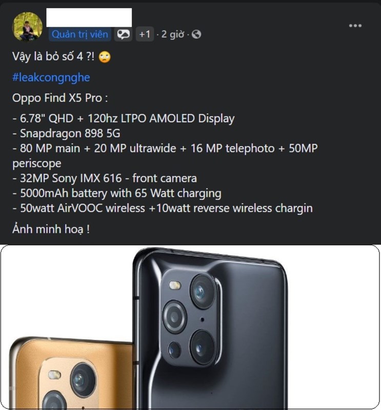 OPPO Find X5 Pro lộ thông số kỹ thuật tuyệt vời