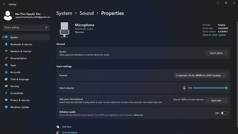 cách kiểm tra micro trên windows 11