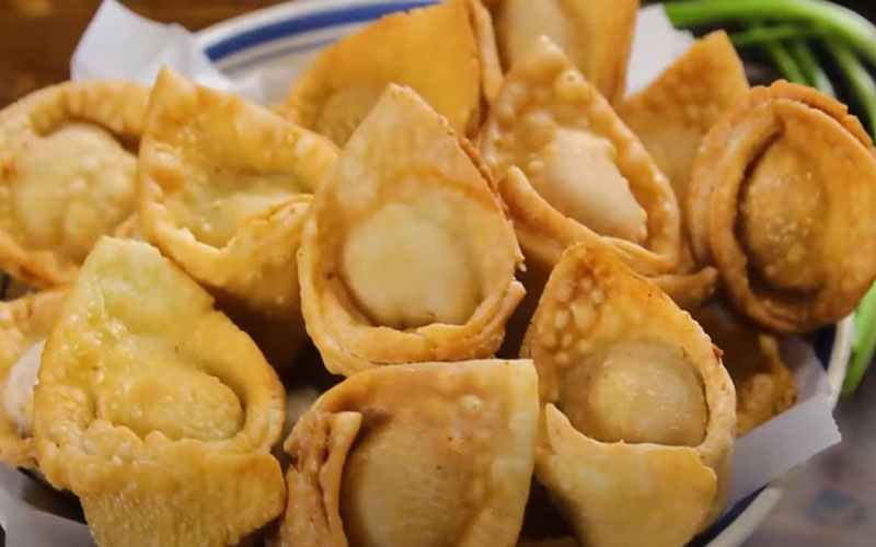 How to make crispy golden fried wontons, simple and delicious at home