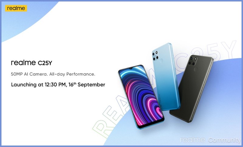 Realme C25Y chính thức được ấn định ngày ra mắt Realme C25Y chính thức được ấn định ngày ra mắt