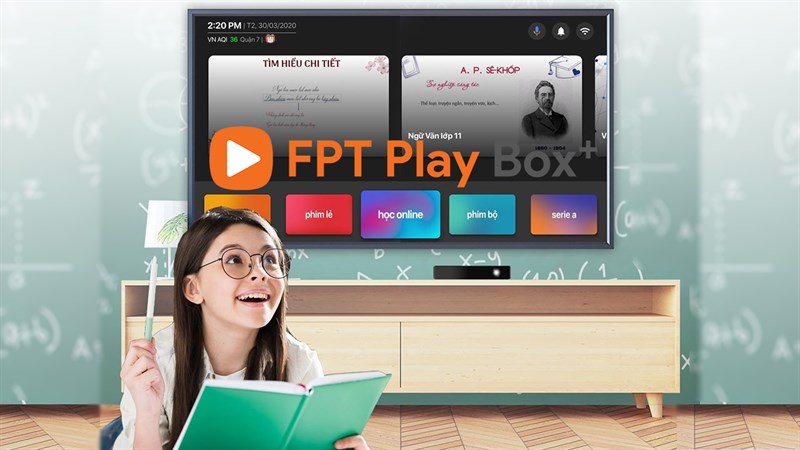 Cách học online trên FPT Play Box