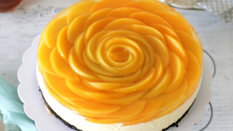 How to make peach yogurt cake without oven