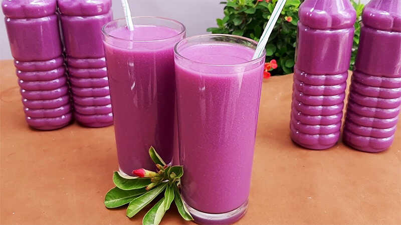 How to make delicious sweet purple sweet potato milk at home