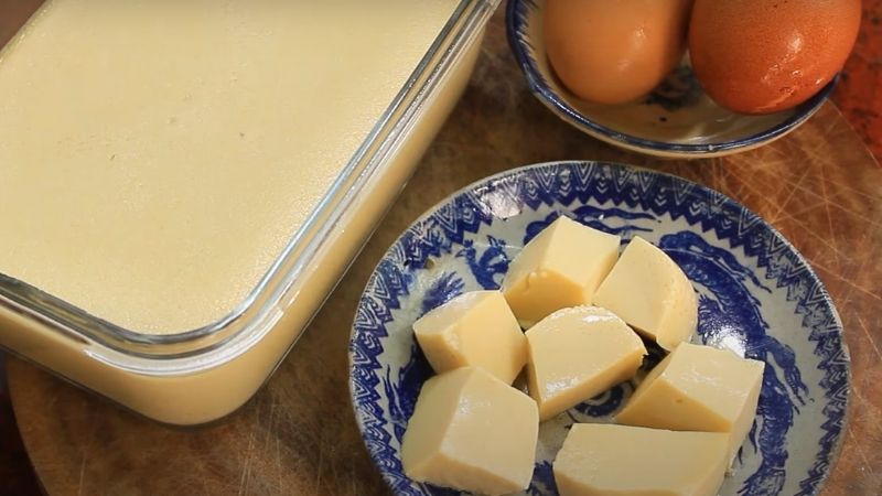 Món đậu hũ trứng đơn giản