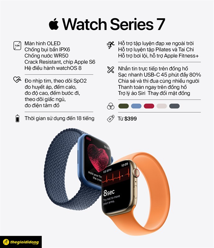 Apple Watch Series 7 ra mắt Apple Watch Series 7 ra mắt