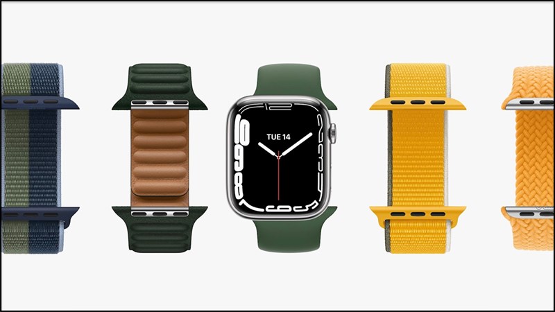 Apple Watch Series 7 tương thích với dây đeo của các Apple Watch thế hệ trước Apple Watch Series 7 tương thích với dây đeo của các Apple Watch thế hệ trước