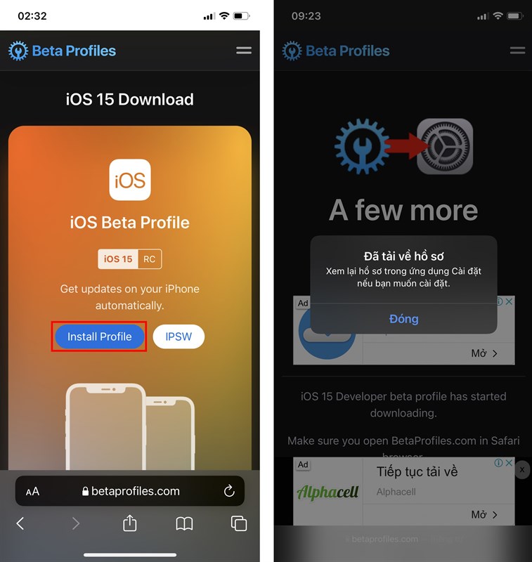 Cách cập nhật iOS 15 RC