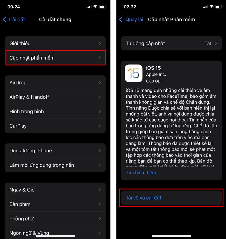 Cách cập nhật iOS 15 RC