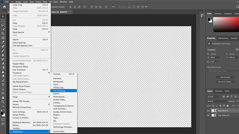 lỗi không lưu được ảnh trong photoshop