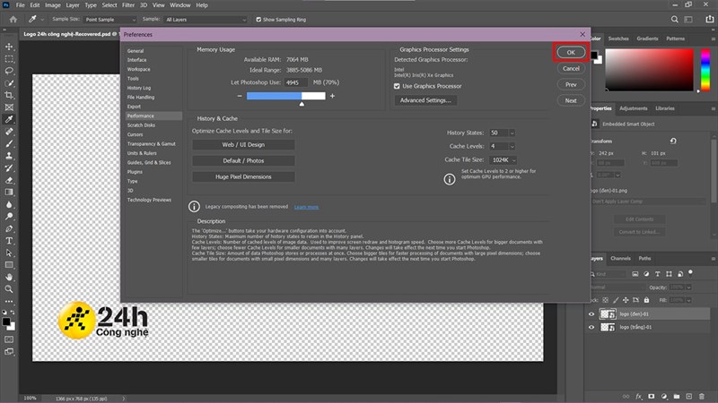 lỗi không lưu được ảnh trong photoshop