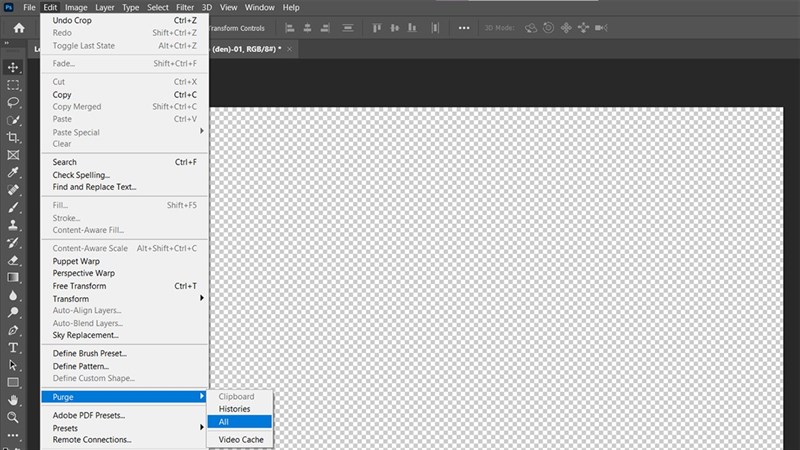lỗi không lưu được ảnh trong photoshop
