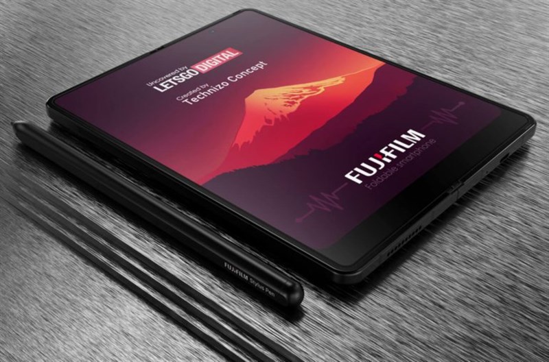 Lộ ảnh render điện thoại gập của Fujìilm với thiết kế giống... Lộ ảnh render điện thoại gập của Fujìilm với thiết kế giống...