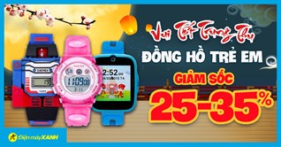 Flashsale Trung Thu - Đồng hồ trẻ em giảm đến 35%, chỉ từ 80K. Ưu đãi cho mẹ, quà xinh cho bé