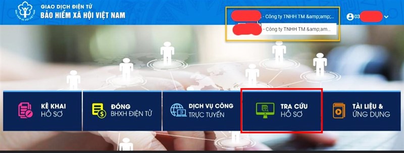 Cách tra cứu kết quả đóng BHXH của công ty C12-TS