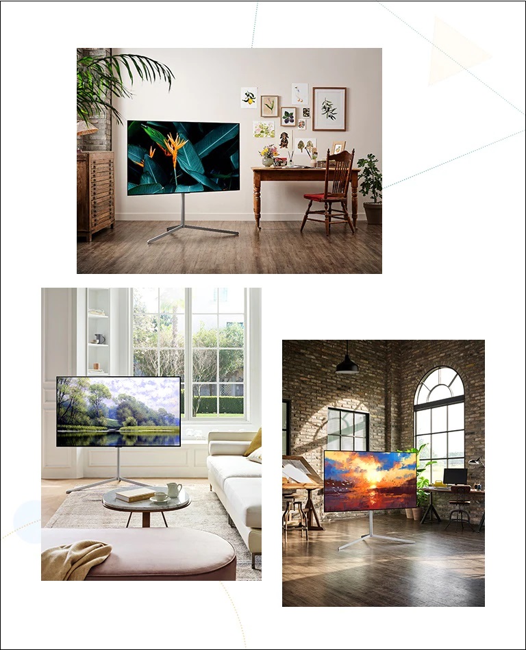 13 điểm nhấn trên dòng tivi OLED evo của LG 2021 mà bạn nên biết > Thiết kế chân nghệ thuật