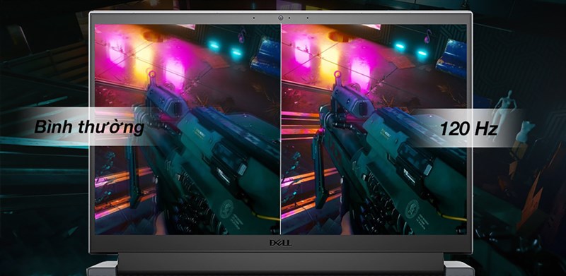 Màn hình 120 Hz của Dell Gaming G15 sẽ giúp mọi nội dung hiển thị trở nên mượt mà, trơn tru hơn. Nguồn: Jarrod'sTech.