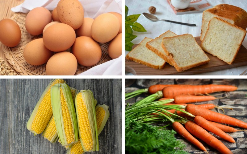 Nguyên liệu làm bánh mì sandwich cuộn phô mai