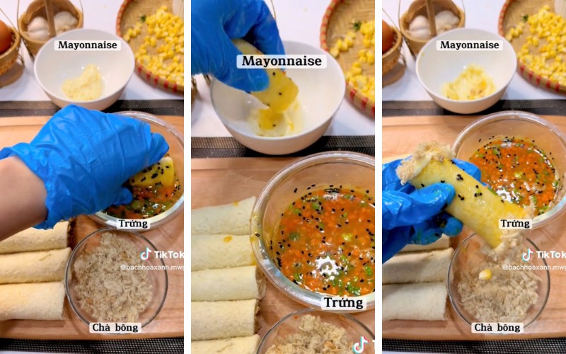 Lăn hỗn hợp trứng