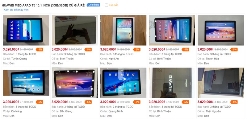 TOP 5 máy tính bảng cũ giá rẻ tốt nhất thích hợp cho con học online, chỉ từ 3.5 triệu là có thể mua ngay