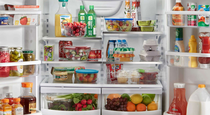Rearrange the food in the refrigerator