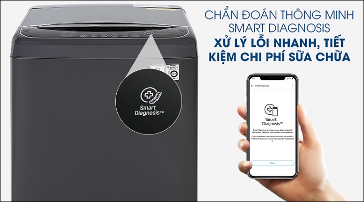 Chức năng chẩn đoán lỗi thông minh trên Máy giặt LG Inverter 11 kg TH2111DSAB