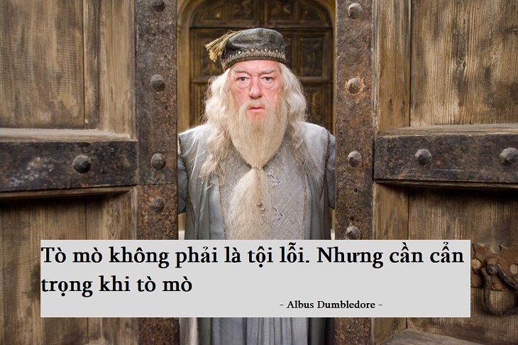 Tò mò không phải là tội lỗi - Dumbledore