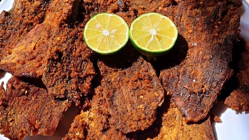 How to dry beef simply with an oil-free fryer