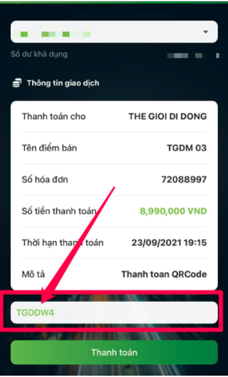 Nhập mã Nhập mã