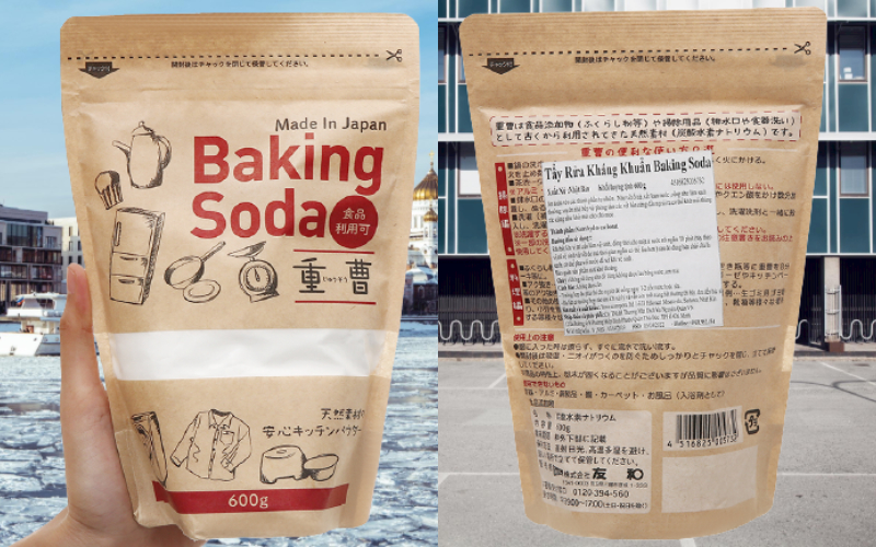 Bột tẩy rửa Tipo's Baking Soda kháng khuẩn gói 600g