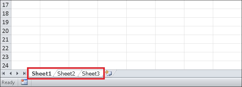  Giữ phím Shift, rồi chọn cùng số của các tab sheet hiện tại