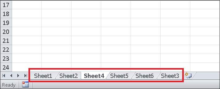 Các worksheet sẽ được thêm như hình