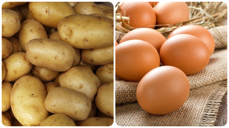 Reduce dark circles with potatoes and egg yolk