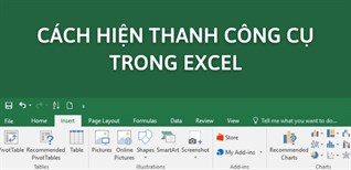 Làm thế nào để khôi phục lại thanh công cụ trong Excel?
