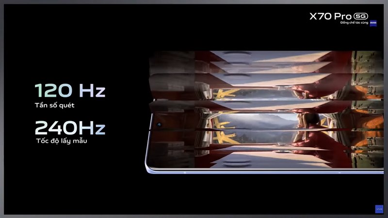 Màn hình 120 Hz của Vivo X70 Pro Màn hình 120 Hz của Vivo X70 Pro