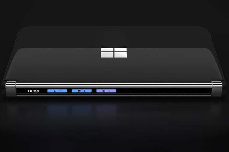 Surface Duo 2  với thanh Glance Bar