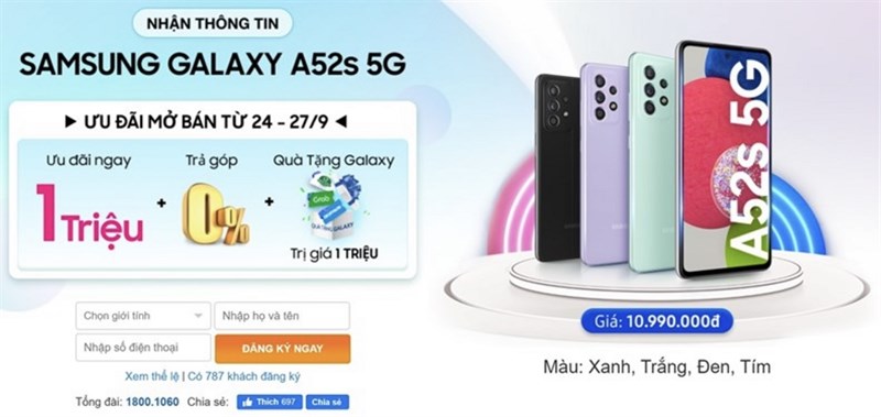 Chương trình khuyến mãi Galaxy A52s 5G Chương trình khuyến mãi Galaxy A52s 5G