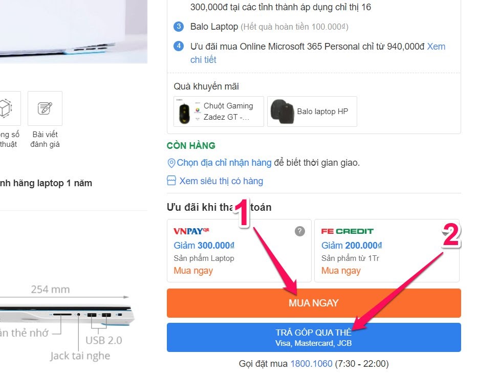  Khách hàng chọn sản phẩm Laptop có giá thanh toán cuối cùng từ 15 triệu trở lên