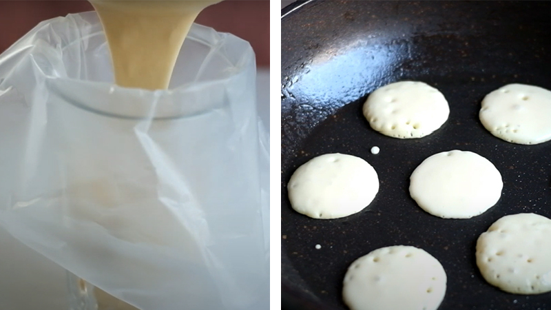 Chế biến bánh mini pancakes