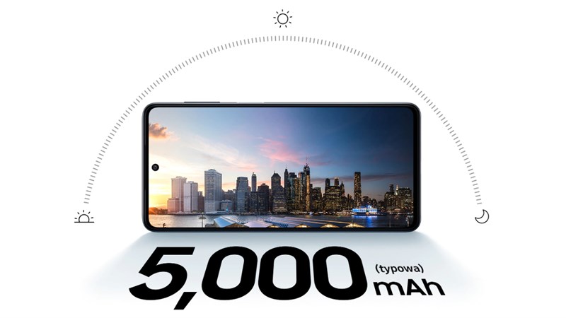 Samsung Galaxy M52 5G được trang bị viên pin 5.000 mAh