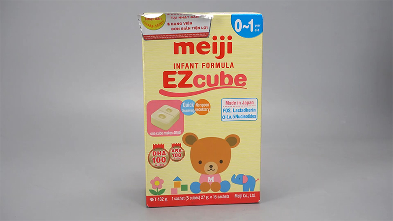 Sữa bột Meiji Infant Formula Ezcube dành cho bé từ 0-12 tháng