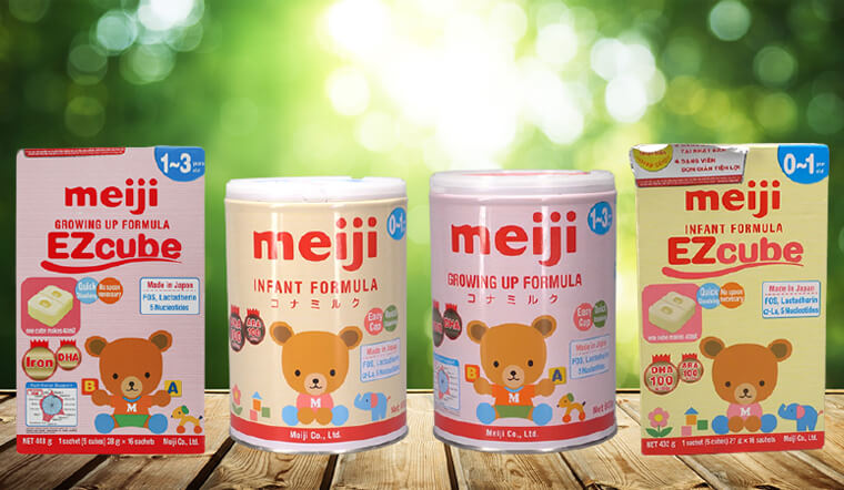 Bổ sung dinh dưỡng cho bé với Sữa bột công thức Meiji