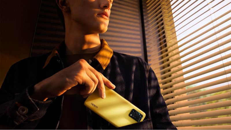 Màu vàng ánh kim trên OPPO F19s 