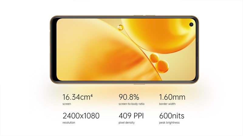 OPPO F19s được trang bị màn hình AMOLED cho hiển thị thêm sắc nét