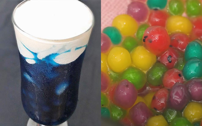 How to make super eye-catching Sky milk tea and rainbow pearls