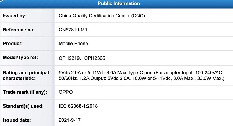 OPPO A95 với 3 camera mặt sau, hỗ trợ sạc nhanh 33W vừa đạt nhiều chứng nhận để chuẩn bị ra mắt